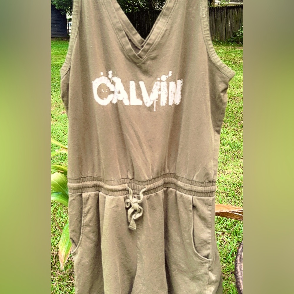 Army green Romper w/Pockets